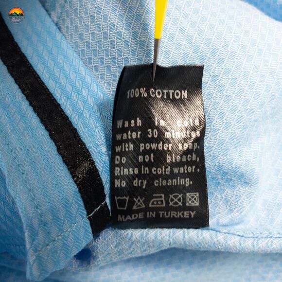 Bespoke Button-Up Shirt Blue Cotton Long Sleeve Collared Men's Size 3XL - Picture 10 of 11